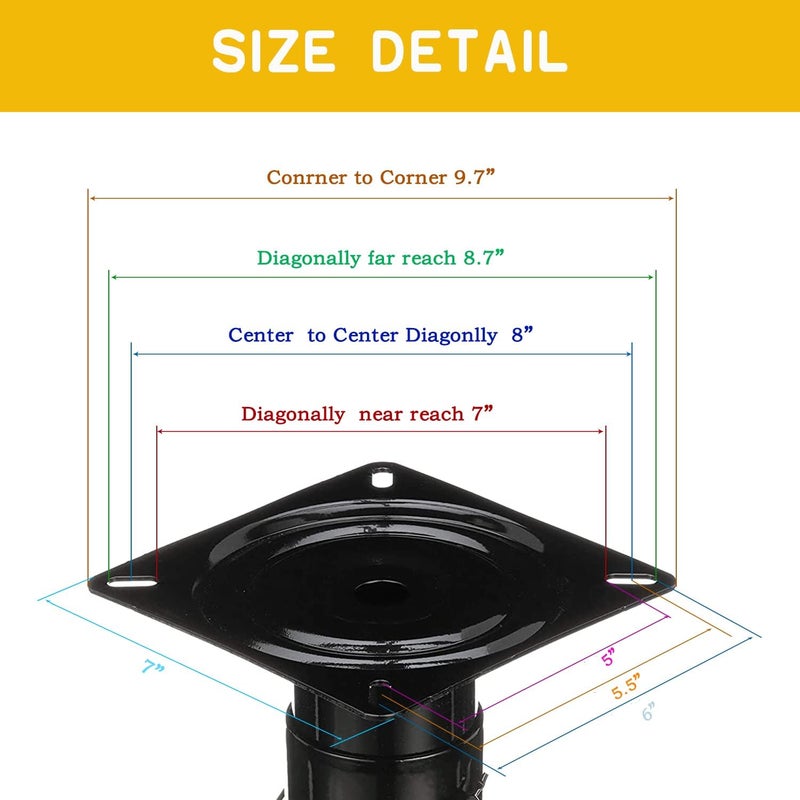 ofyou Seat Base for Boat Seat, Premium Boat Seat Pedestal - Ideal for Boating and Fishing Enthusiasts - Image 2